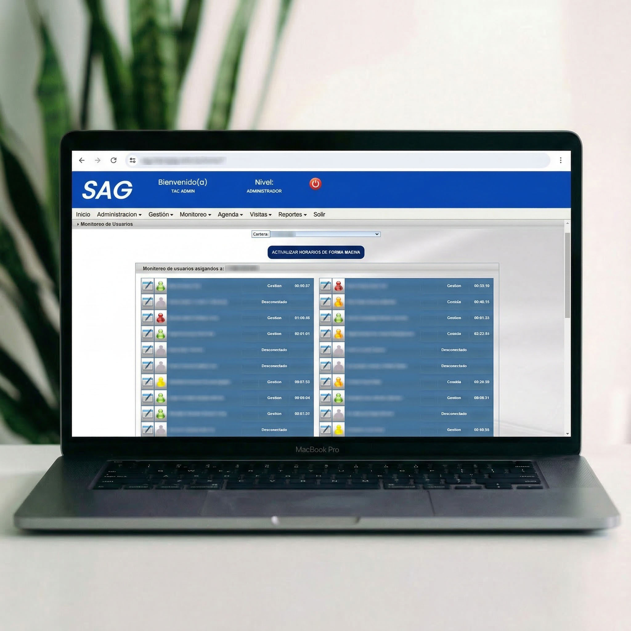 Monitoreo de asesores SAG